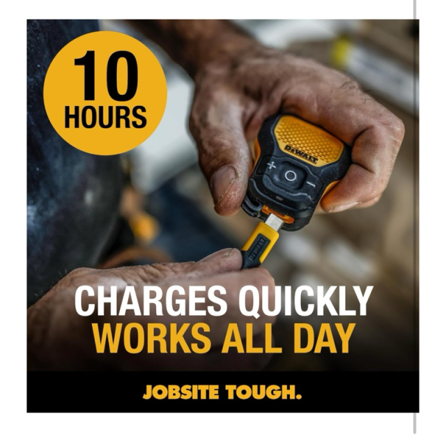 DEWALT 得偉 Jobsite Pro 穿戴式 便攜  藍牙喇叭 IP56 防塵 防潑水 藍牙5.1